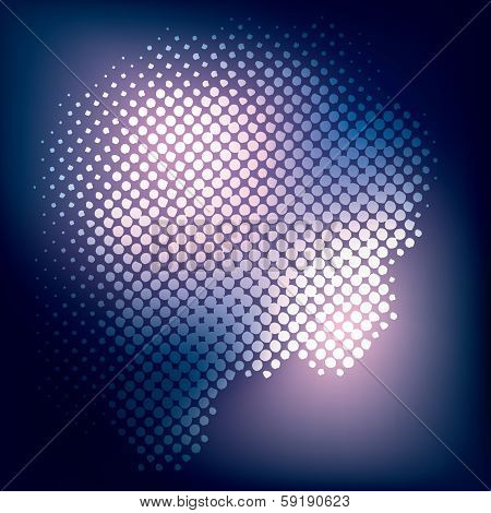 abstract blue halftone background design stock vector