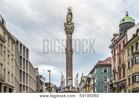 Saint Anne Column In Innsbruck, Austria.