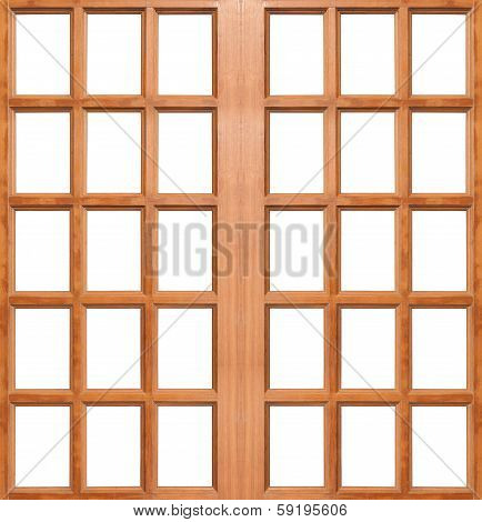 Wooden door isolated