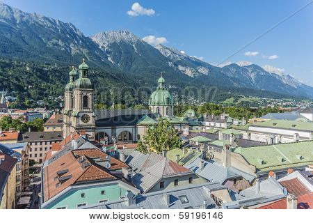General View Of Innsbruck In Western Austria.