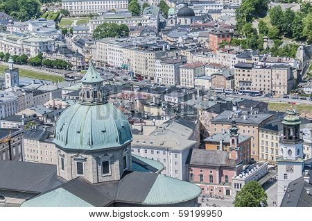 The Salzburg Cathedral (salzburger Dom) At Salzburg, Austria