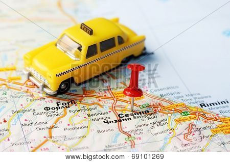 Cesena  Italy Map Taxi