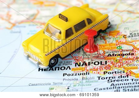 Napoli  Italy Map Taxi