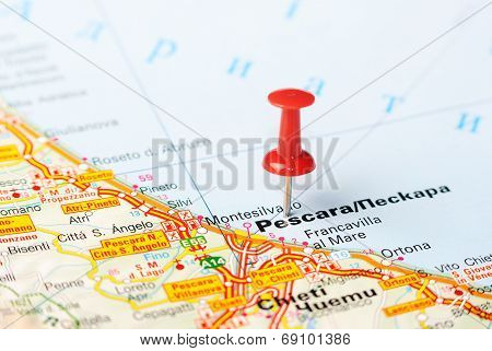 Pescara  Italy Map