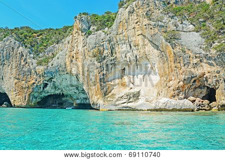 Cave And Turquoise Water