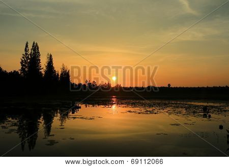 Beautiful sunset in Thailand