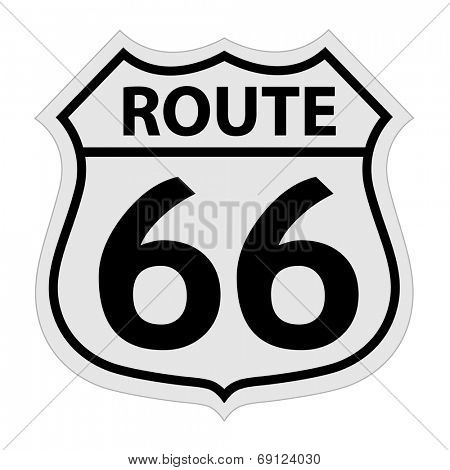 Route 66 sign vector illustration