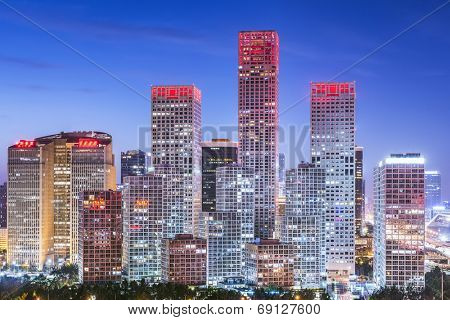 Beijing, China skyline at the central business district.