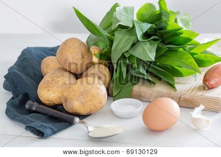 Ingredients For Gnocchi With Wild Garlic