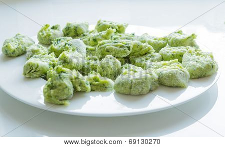 Gnocchi With Wild Garlic Is Prepared