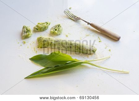 Gnocchi With Wild Garlic Is Prepared