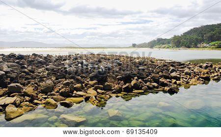 Sea Gulf On Cies Islands In Atlantic, Spain