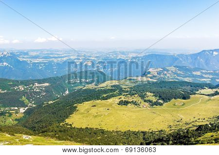 Above View Of Monte Baldo Mountains, Italy