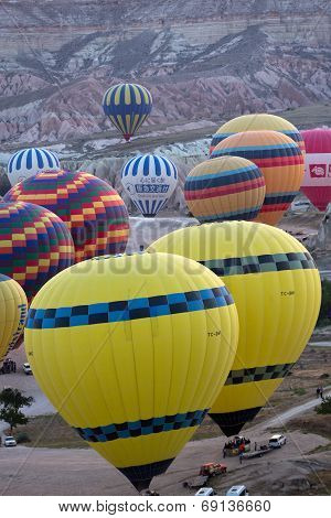 Cappadocia Turkey.The greatest tourist attraction of Cappadocia the flight with the balloon at sunri