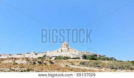 Citadella Fortified City On Gozo Island, Malta