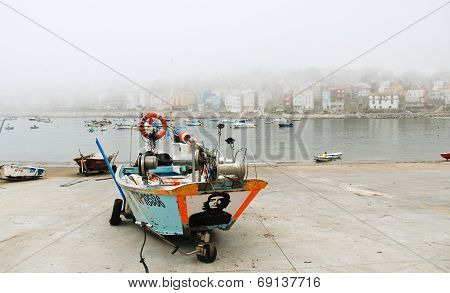 Boat With Portrait Of Che Guevara In Port