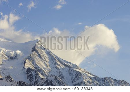 view of Aiguille du Gouter, 3863 m., Chamonix, Alps, France