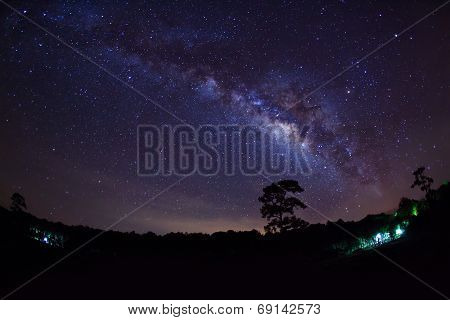 Milky Way At Phu Hin Rong Kla National Park,phitsanulok Thailand