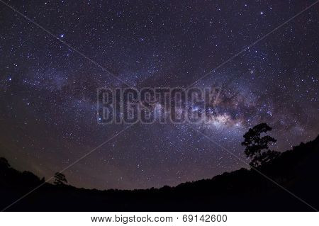 Milky Way At Phu Hin Rong Kla National Park,phitsanulok Thailand