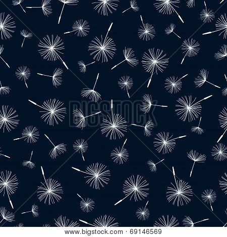 Seamless Pattern With Dandelion Fluff