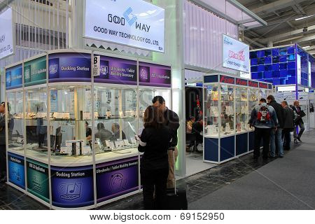 Hannover, Germany - March 13: The Stand Of Good Way Technology On March 13, 2014 At Cebit Computer E