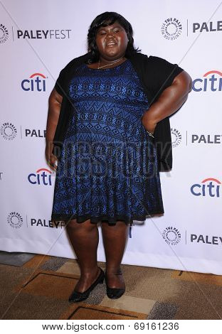 LOS ANGELES - MAR 28:  Gabourey Sidibe arrives to the Paleyfest 2014: American Horror Story COVEN  on March 28, 2014 in Hollywood, CA                