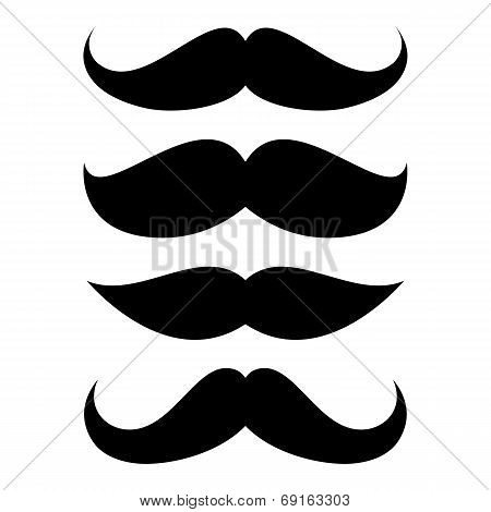 Set of mustache