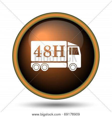 48H Delivery Truck Icon