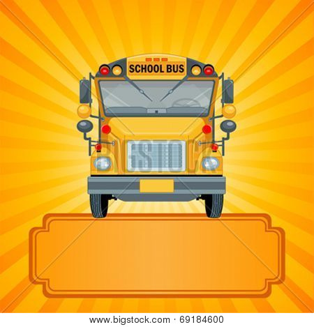 Illustration of American school bus