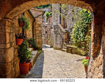 Medieval arched lane