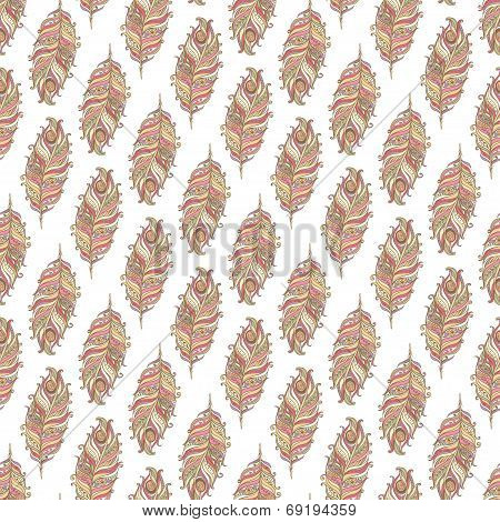 Vector Seamless pattern with decorative  feather?