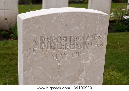 A British Soldier Of The Great World War One