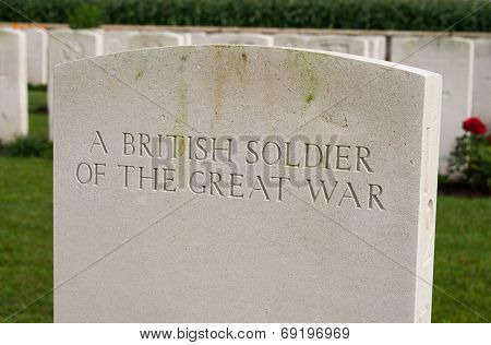 A British Soldier Of The Great World War One
