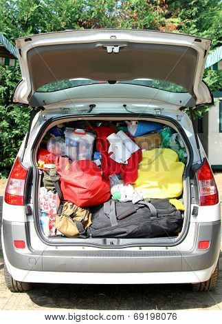 Travel Bags In The Trunk Of The Car Before Leaving