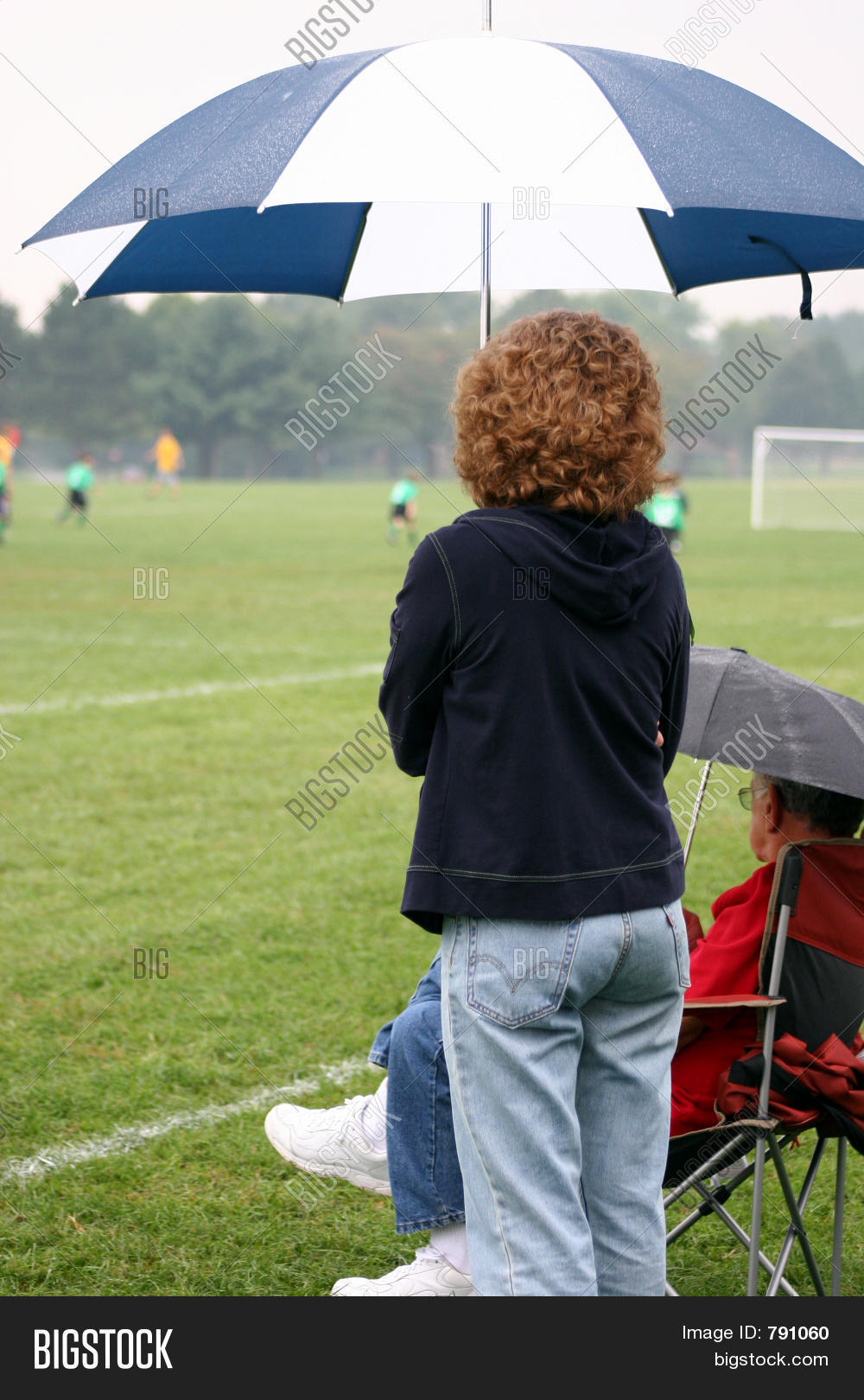 Soccer Mom Watching Game Rain Image & Photo Bigstock