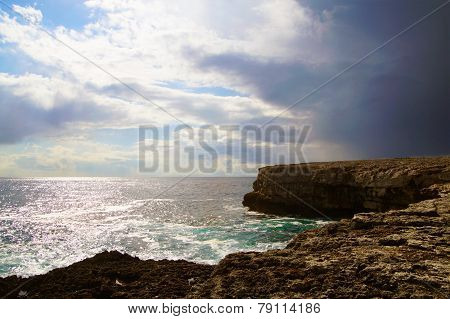 Dramatic ocean and sky