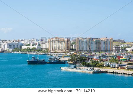 Boats On Coast Of Puerto Rico
