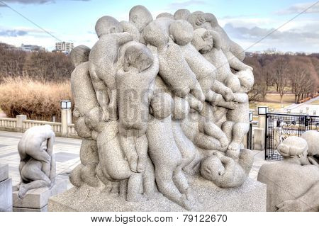Sculptures Gusava Vigeland In Frogner Park