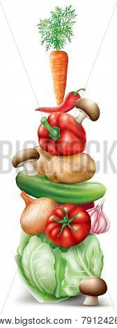 Vegetables Tower