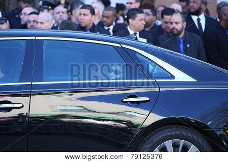 Widow Maritza Gonzales Ramos in car