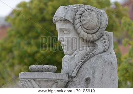 KIEV, UKRAINE -APR 21, 2014: Park decoration sculpture.Recreational area of Kiev.Infernal art .April 21, 2014 Kiev, Ukraine 