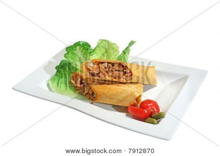 gegrillte Burrito mit Schweinefleisch