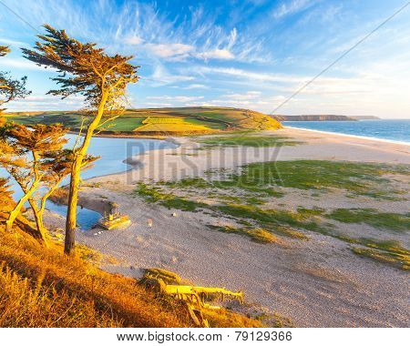 Loe Bar Cornwall England Uk