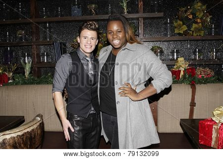 LOS ANGELES - DEC11: Blake McIver, Alex Newell at SPARKLE: An All-Star Holiday Concert to benefit The Actors Fund at Rockwell Table & Stage on December 11, 2014 in Los Angeles, California