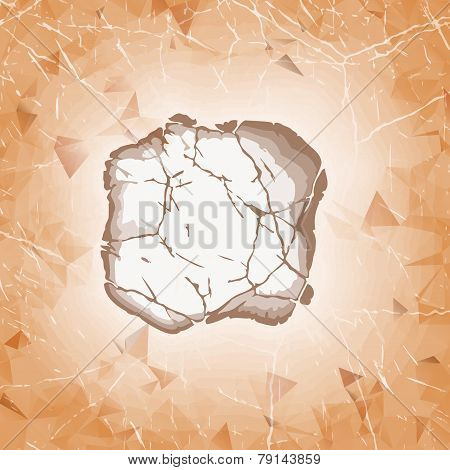 Abstract frame vector in brown henna color. Grungy blank watercolor banner for text. A lot of copysp