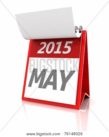 2015 May calendar, 3d render
