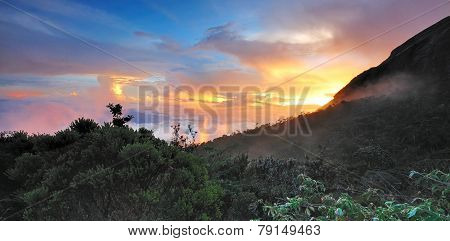 Sunset at Kinabalu National Park Sabah Borneo