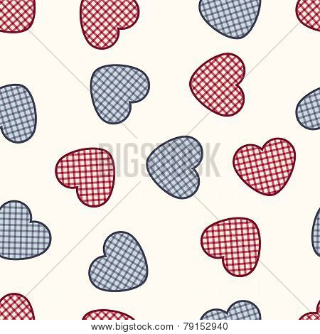 Vector seamless pattern with hearts