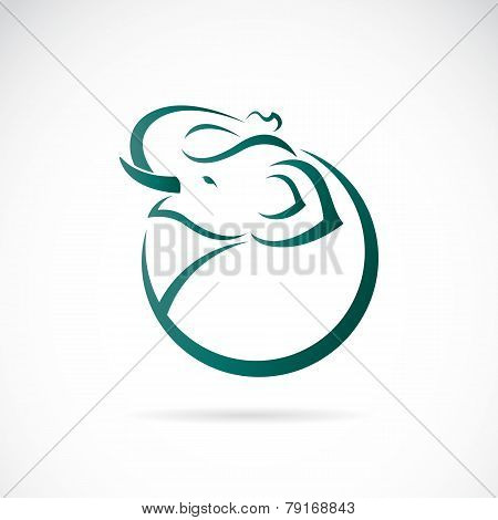 Vector Image Of An Elephant Design On White Background