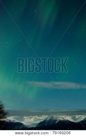 Aurora Over Grewingk Glacier